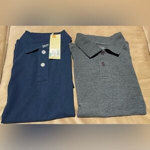 Classic Boys Polo Shirts Navy and Gray Size 8/10